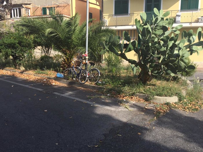 Sporcizia e degrado in piazza Sacco e Vanzetti ad Albenga