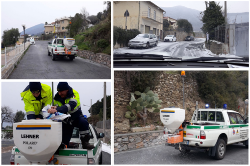 Albenga, spargisale in azione a Salea e Campochiesa