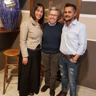 Albenga, Aldo Marino e Cristina Pezzano scendono in campo con Calleri  e parlano di sicurezza e rilancio della città (FOTO)