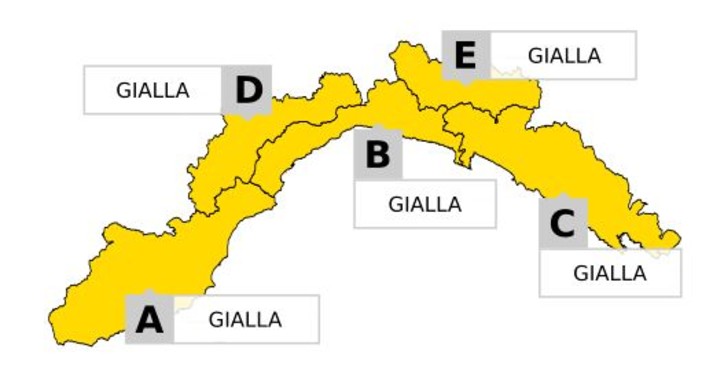 Torna il maltempo in Liguria: allerta gialla per temporali Torna il maltempo in Liguria: allerta gialla per temporali
