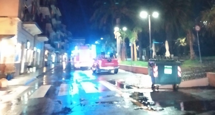 I Vigili del Fuoco intervenuti a Finale Ligure