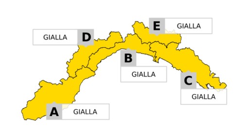 Meteo, arrivano i temporali: emessa allerta gialla su tutta la Liguria Meteo, arrivano i temporali: emessa allerta gialla su tutta la Liguria