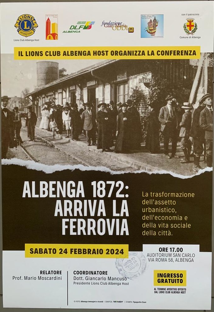 “Albenga 1872: arriva la ferrovia”: una conferenza per scoprire la trasformazione della città