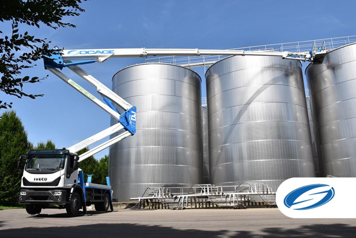 Le piattaforme aeree su autocarro di Socage in Italia Le piattaforme aeree su autocarro di Socage in Italia