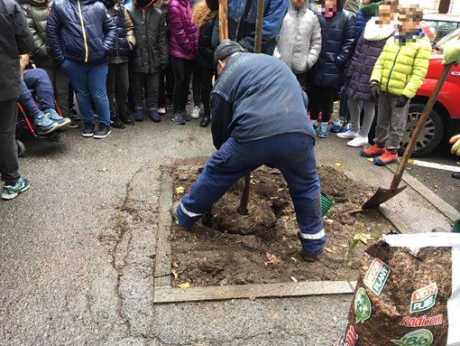 Savona celebra la Giornata nazionale dell'albero con i bambini delle scuole (FOTO)