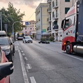 Albisola, incidente in corso Filippo Ferrari: scooterista in codice giallo Albisola, incidente in corso Filippo Ferrari: scooterista in codice giallo