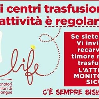 Protocolli di sicurezza in Asl 2: "percorso sicuro" per donatori di sangue