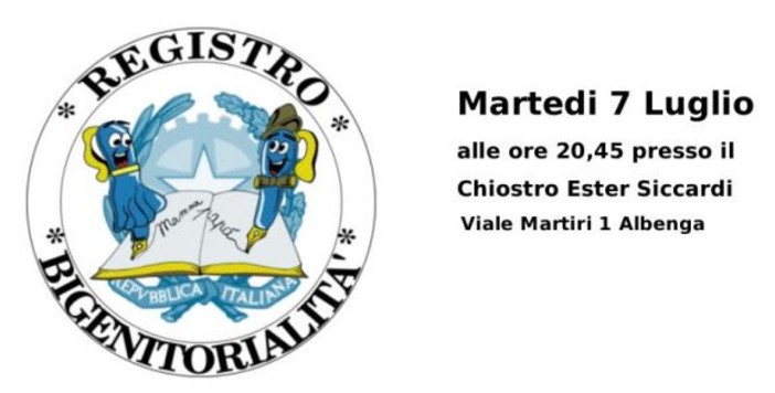 Ad Albenga un conferenza sull'istituzione del registro comunale della bigenitorialità