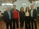 In foto da sinistra, il vice sindaco Daniele Martino, Gastone e Silvia  Franchelli, fratello e mamma  di Rachele, l'amica Celeste Barbera e il sindaco Mauro Demichelis