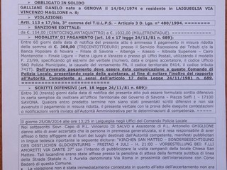 il verbale notificato al prete il verbale notificato al prete