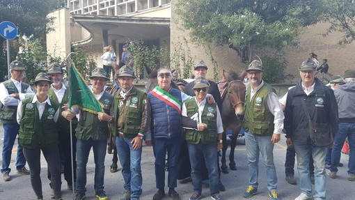 Raduno degli alpini a Savona, presente anche una delegazione di Albenga