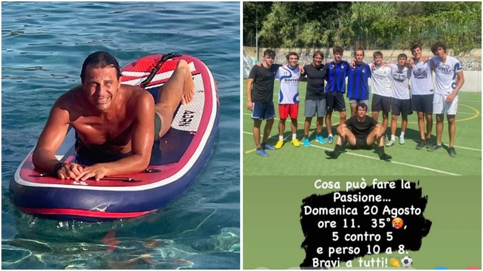 Niente Nazionale per Antonio Conte? Il tecnico si diverte a Bergeggi tra mare e campetto Niente Nazionale per Antonio Conte? Il tecnico si diverte a Bergeggi tra mare e campetto