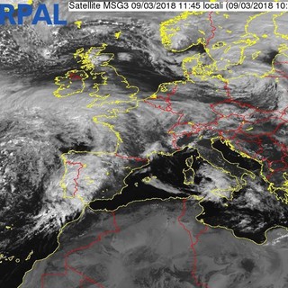 Allerta meteo per pioggia da domani sera