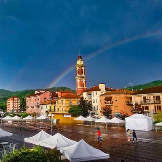 Un meraviglioso arcobaleno colora il cielo della Val Bormida  (FOTO)