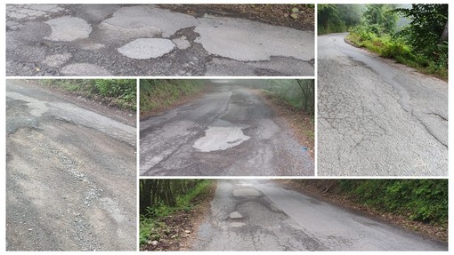 Lontano (ma non troppo) dalle strade del Giro, quella provinciale "dell'outdoor" dove l'asfalto voragini e "tappulli" (FOTO)