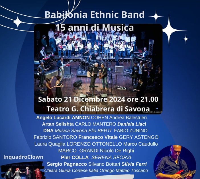 Savona, la Babilonia Ethnic Band celebra i suoi 15 anni con un concerto benefico