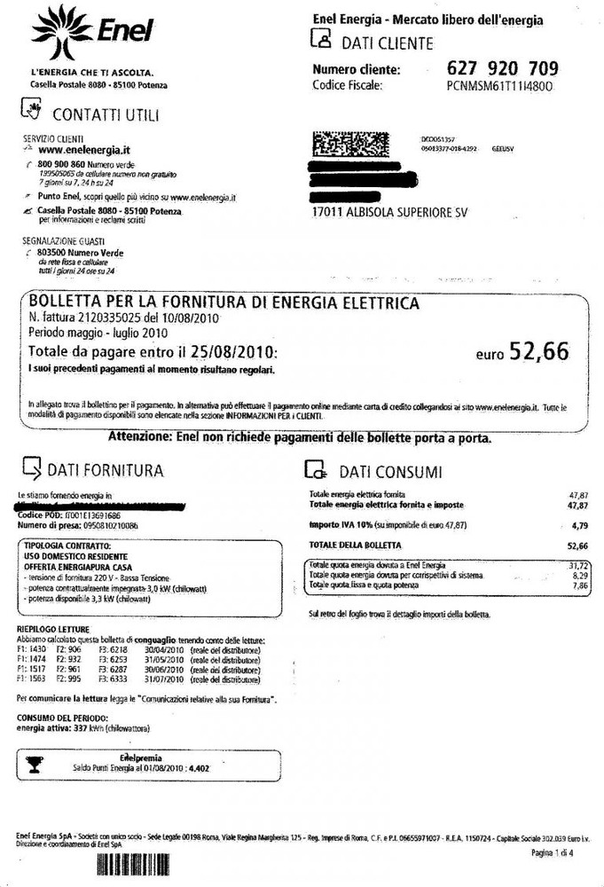 Savona: oggi arriva bolletta Enel, scadenza...oggi