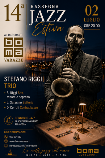 Jazz sul mare a Varazze: lo Stefano Riggi Trio protagonista al Boma