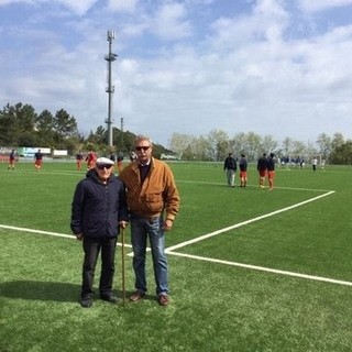 Baccicin Beltrame nel 2017 con il Mister del Celle di allora Derio Parodi