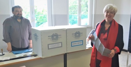 La candidata alle europee Maria Gabriella Branca ha votato