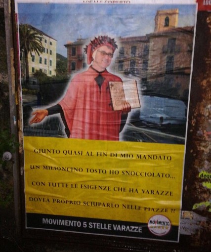 Varazze, dopo Pinocchio il sindaco Bozzano diventa il sommo poeta