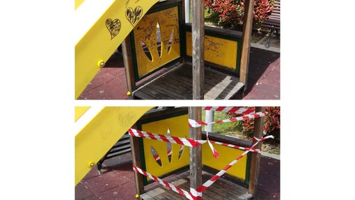 Borghetto, cancellati gli imbrattamenti nei parchi cittadini. Il sindaco Canepa: "Pessimo esempio di inciviltà" (FOTO) Borghetto, cancellati gli imbrattamenti nei parchi cittadini. Il sindaco Canepa: "Pessimo esempio di inciviltà" (FOTO)