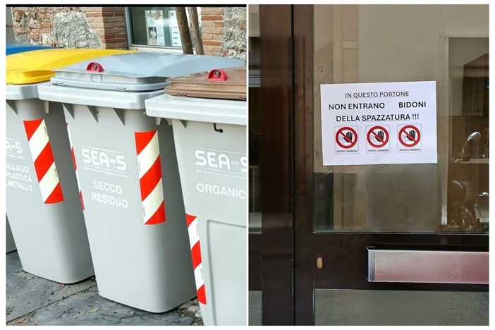 Porta a porta a Savona, non si ferma la protesta. Cartelli nei portoni e assemblee condominiali contro i bidoni negli androni dei palazzi