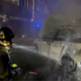 Borghetto, auto a fuoco in via Termini Imerese (VIDEO)