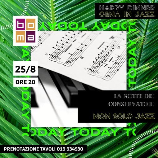Varazze, torna l'appuntamento settimanale musicale al Boma: "Non solo jazz: la notte dei Conservatori Milano vs Alessandria" Varazze, torna l'appuntamento settimanale musicale al Boma: "Non solo jazz: la notte dei Conservatori Milano vs Alessandria"