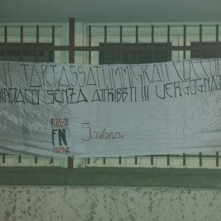 Blitz di Forza Nuova a Cairo, striscione contro il sindaco Briano