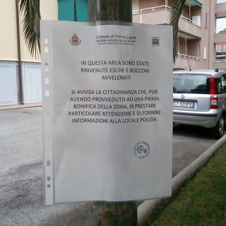 Allarme bocconi avvelenati a Pietra Ligure