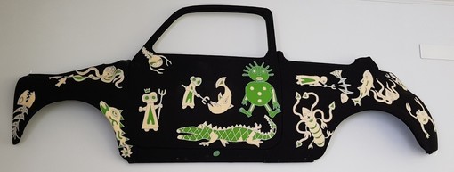 Omaggio alla Liguria nella Fiat 500 dell’artista Filippo Biagioli