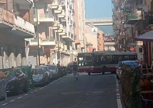 Savona, bus guasto in via Torino: disagi al traffico (FOTO) Savona, bus guasto in via Torino: disagi al traffico (FOTO)