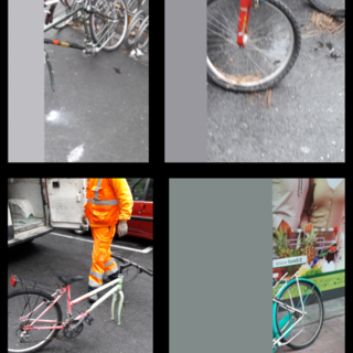 Albenga, la polizia municipale rimuove le bici ridotte a rottami