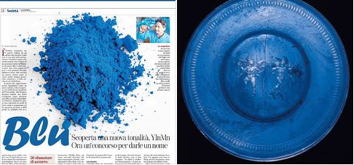 Creata una nuova tonalità di blu, &quot;E' identico al piatto blu, chiamiamolo Blu Albenga&quot;