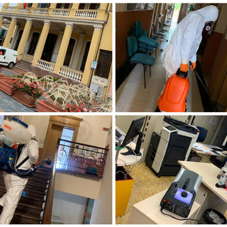 Sanificazione accurata dei locali di Palazzo Pietracaprina