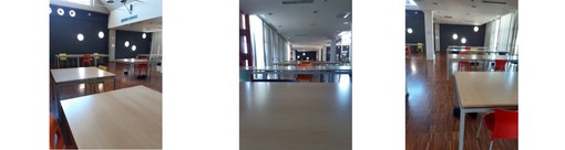 Nella foto: le nuove postazioni distanziate nella biblioteca del Campus di Savona