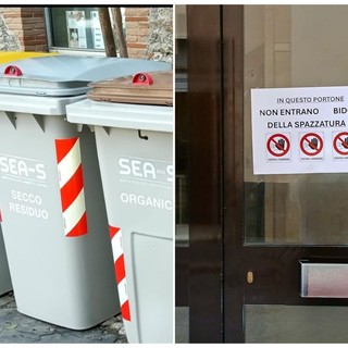 Porta a porta a Savona, non si ferma la protesta. Cartelli nei portoni e assemblee condominiali contro i bidoni negli androni dei palazzi