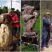 Ferrania, un museo all'aperto dove gli alberi abbattuti riprendono vita e diventano sculture