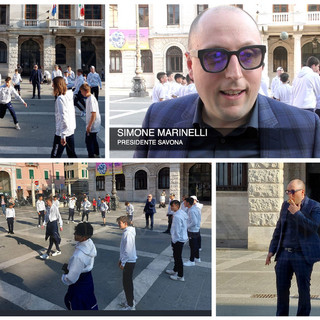 Savona Calcio, il presidente Marinelli in Piazza Sisto con le leve del Settore Giovanile: "Pronti a partecipare al bando per il Bacigalupo, ma la concessione superi i tre anni" (FOTO e VIDEO)