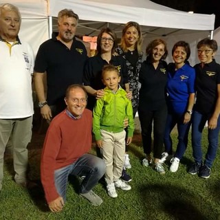Nella foto il sindaco di Testico Lucia Moscato, Anna Bianco, presidente della Pro Loco di Andora, Silvia Tosi della Pro Loco di Andora e la signore di Testico
