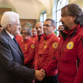 Il presidente regionale del CNSAS Fabrizio Masella col Presidente della Repubblica Sergio Mattarella