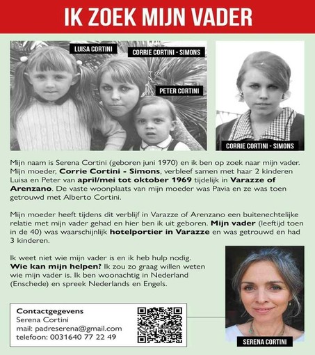 Varazze, alla ricerca del papà biologico: l'appello di Serena