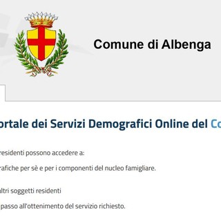 Albenga, disponibile gratuitamente la certificazione dei servizi demografici on-line