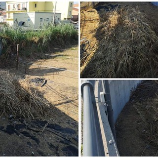 Leca d'Albenga, sterpaglie accumulate sotto la cabina del gas: cittadini preoccupati