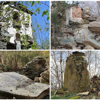 Varazze, crollato lo storico "Nicciu du Briccu du Bruxin" all'Alpicella (FOTO)