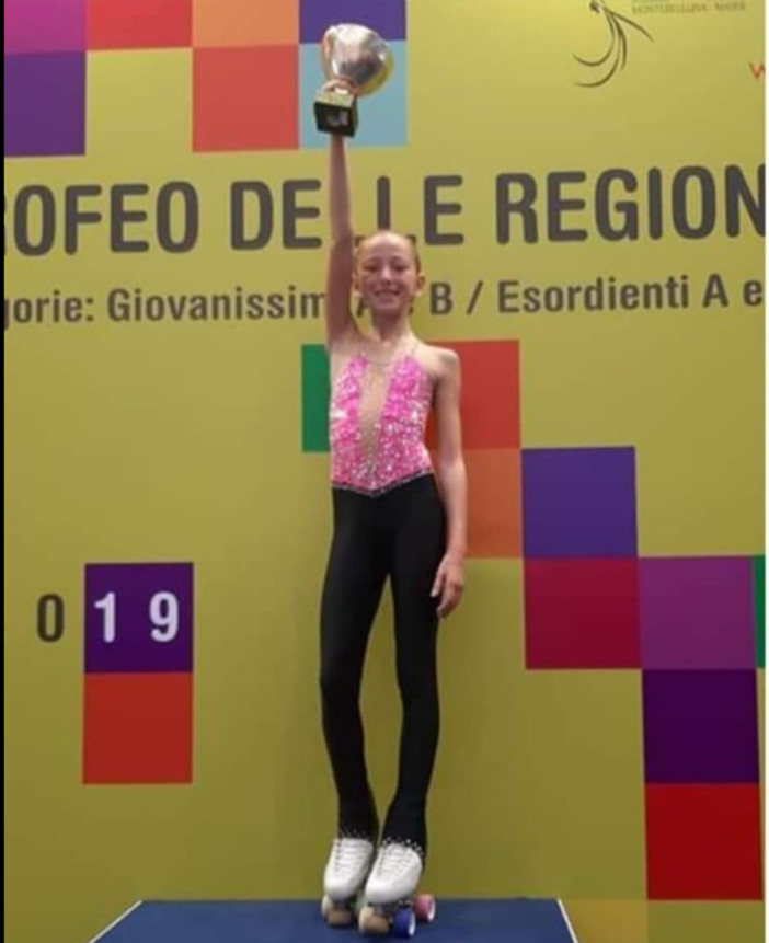 L’alassina Carola Marengo vince il titolo di campionessa italiana esordienti A di pattinaggio artistico al Trofeo delle Regioni tenutosi a Montebelluna