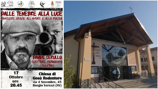 "Dalle tenebre alla luce – Rinascere grazie all’amore e alla poesia": appuntamento a Borgio Verezzi il 17 ottobre