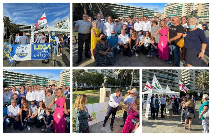 Matteo Salvini in visita a Genova: "Noi abbiamo migliorato questo governo" (FOTO e VIDEO)