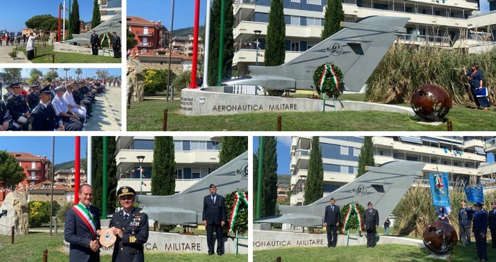 Andora, scoperto il monumento al Capitano Pilota di Albenga Andrea Gastaldi, esempio di coerenza e lealtà (FOTO e VIDEO)